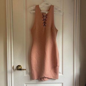 BNWT ASTR the Label Bodycon Lace Up Dress